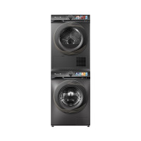 美的小天鹅 1.1洗净比10kg 滚筒洗衣机全自动热泵烘干双变频电机 TG100S85+TH100HS85 洗烘套装*