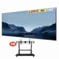 创维(Skyworth)100英寸电视机 4+128G 4K全面屏 会议平板 家用企业智慧屏 KT100B1移动支架