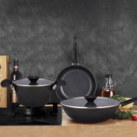 火象(Fire elephants)芝华士锅具套装三件套HXG- TZ080 炒锅30cm、汤锅22cm、煎锅24cm