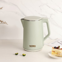 膳魔师THERMOS电热水壶自动断电开水壶烧水壶1.5L奶绿色1800W EHA-1320A*