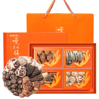 褔東海(FU DONG HAI)羊肚菌姬松茸鹿茸菇花菇四拼礼盒135克/盒