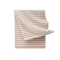 最生活 条纹系列条纹浴巾A1173 棕白 70*145cm*1条装
