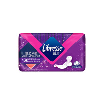 薇尔 卫生巾姨妈巾 夜用卫生巾V感系列420mm超强吸收不侧漏棉柔亲肤 6片