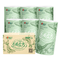 心相印(Mind Act Upon Mind) 厨房卷纸85节*6卷/1箱 12倍立体瞬吸黑科技吸油锁水 TKT1085