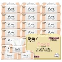 洁柔抽纸Face百花香味纸巾100抽M码大包6包*4提整箱24包 PR20924R-4T