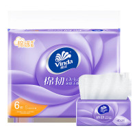 维达纸巾立体美压花软抽110抽3层加厚6包提装S码 V2885-1T