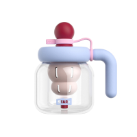 世大家 冰糖葫芦桌面吸管杯730ml 冰川蓝