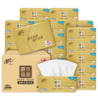 清风原木金装4层110抽/包*24 抽取式面巾纸 BR13MJ24E