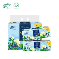 清风 花萃臻品4层90抽/包*8 抽取式面巾纸 BR82MHC2