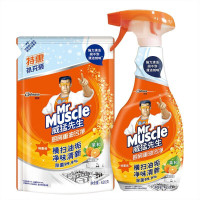 威猛先生(Mr Muscle) 厨房重油污净(柠檬)POP+PDD(455g+420g袋装)*2组