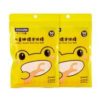 青蛙(FROG) 儿童细滑313牙线棒50支(袋装)2袋装