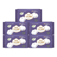 全棉时代(Purcotton) 奈丝公主超净吸全棉亲肤超薄超长夜用420mm3片*5包