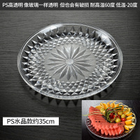 小窝厘 亚克力水果盘 塑料碟 糖果创意家用零食盘客厅碟子 35cm 水晶盘*