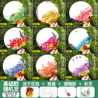 小窝厘 三八节女神节礼物 干花团扇永生花DIY材料包团建活动手工礼物 基础款袋装干花团扇随机发(起订量:20份)*