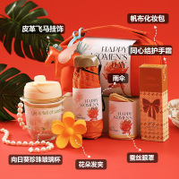 小窝厘 三八女神节礼物伴手礼实用高级感化妆包套装-女神节橙色包-套装09