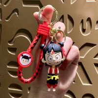 小窝厘 哪吒魔童闹海卡通立体公仔挂件动漫钥匙扣可爱挂饰OPP袋包装 哪吒-呲牙(起订量:5个)