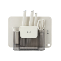 张小泉 皓锦系列套装刀具七件套 D300081 配置:切片刀、水果刀、小厨刀、剪刀、刨皮刀、刀座、砧板*