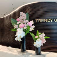 小窝厘 轻奢花艺仿真花插花工艺品花瓶摆件 -前台花[吉星高照]大号花器12*30