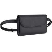 iChoice女士百搭黑色工作腰挎包物业管家包 黑色 十字纹 可定制logo(起订量:50个)