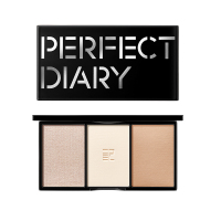 完美日记(PERFECT DIARY) 立体流光修容粉盘哑光阴影3.3g+哑光高光 3.3g+珠光高光3.39g