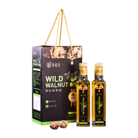 滇盛昌 玻璃瓶核桃油双支礼盒- 黑绿标250ml*2瓶 /提