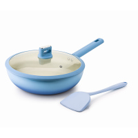 康巴赫(KBH) 溢彩炒锅两件套LPB-CT30A 30cm炒锅+硅胶铲