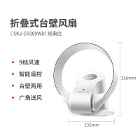 iChoice无叶风扇家用智能电风扇落地轻音摇头台式遥控风扇循环扇-卡齐309WD白色