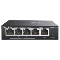 普联/TP-LINK TL-SG2005P 交换设备 全千兆Web网管PoE 交换机/4GE(PoE)+1GE