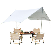 徽羚羊 可拆卸小号*4+木纹蛋卷桌L120+涂银天幕4.5*4.5mHLY0222