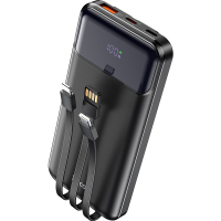 HOCO. CJ18 自带线PD20W+22.5W全兼容快充移动电源10000mAh 黑色