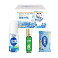海氏海诺 防暑清凉组合套装清凉喷雾50ml/瓶+清凉湿巾10抽/包 * 3+凤油精10ml+医用冰袋6包/盒