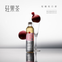 喜茶 轻果茶低糖低卡0脂果味茶饮料整箱 蜜桃蔓越莓绿茶果味450ml*15瓶*