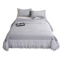 悠梦嘉居 无痕冰爽沁凉席-床裙款 YX1525 几何灰 190*210cm