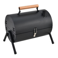 徽羚羊 烧烤炉 烟囱可折叠烧烤炉黑色 HYL-SKL-24007