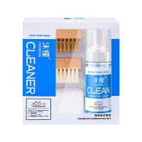 沫檬 多功能慕斯洗护套装 白鞋干洗剂150ml*1瓶+刷子*2个+白布*1条