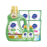 超能 植物氨基酸洗衣液组合9斤 2.38kg+500g*4袋+80g*2袋*