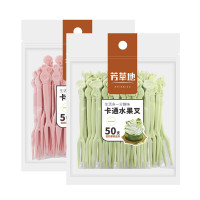 芳草地 卡通水果叉3G3191*2(新货号:3G6107) 50支*2袋