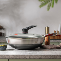 康巴赫(KBH) 悦厨款316L双面蜂窝炒锅 KG-DT32C 32cm