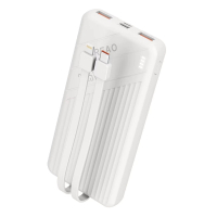 泺澳(REAO) 自带线快充移动电源C10(10000mAh)白色