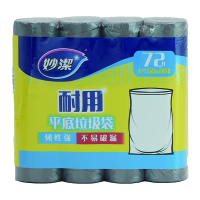 妙洁 平底垃圾袋大号4卷装72只 50cm*60cm*18只/4卷