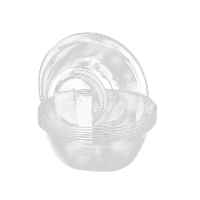 芳草地 一次性航空碗 加厚水晶碗透明硬塑料小碗 3G5448 300ml*50只
