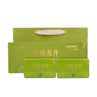 茶馬世家 品味春光明前特级龙井礼盒装200g(100g*2罐)+手提袋*1