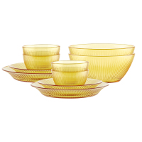 康宁EKCO 晶致系列餐具7件组(3小碗+2小盘+2大盘)