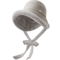 蕉下女士气绒保暖双面飘带防晒帽CL45124银叶灰