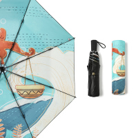 红叶 三折十二星座系类伞晴雨伞2566天秤款