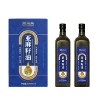 姚朵朵亚麻籽油1000ml 礼盒装压榨浸出非有机国产