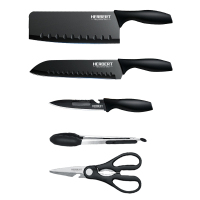 赫伯特 米兰锋尚五件套HBT-D5200(菜刀+三德刀+多用刀+厨房剪+食物夹)