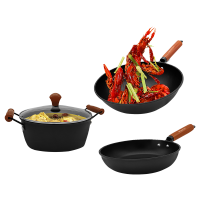 赫伯特 知味不粘三件套HBT-T3305(炒锅30CM+汤锅24CM +煎锅24CM)