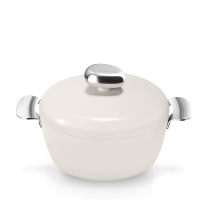 韦诺森(VELOSAN) 鹅卵石不粘汤锅 VE00601 24CM 白色