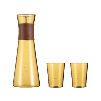 康宁VISIONS 鎏金沙漏冷水壶套组 (1壶1300ml+2杯子300ml)